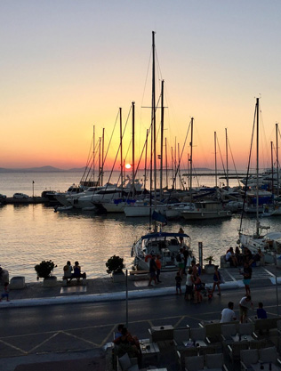 naxos cyclades greece sunset in port 316x417
